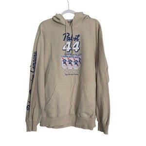 Pabst Blue Ribbon Men's Retro Hoodie Hoody PBR American‎ Lager Beer Size XL